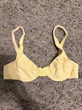Cotton On Yellow Ribbed Underwire Bikini Top